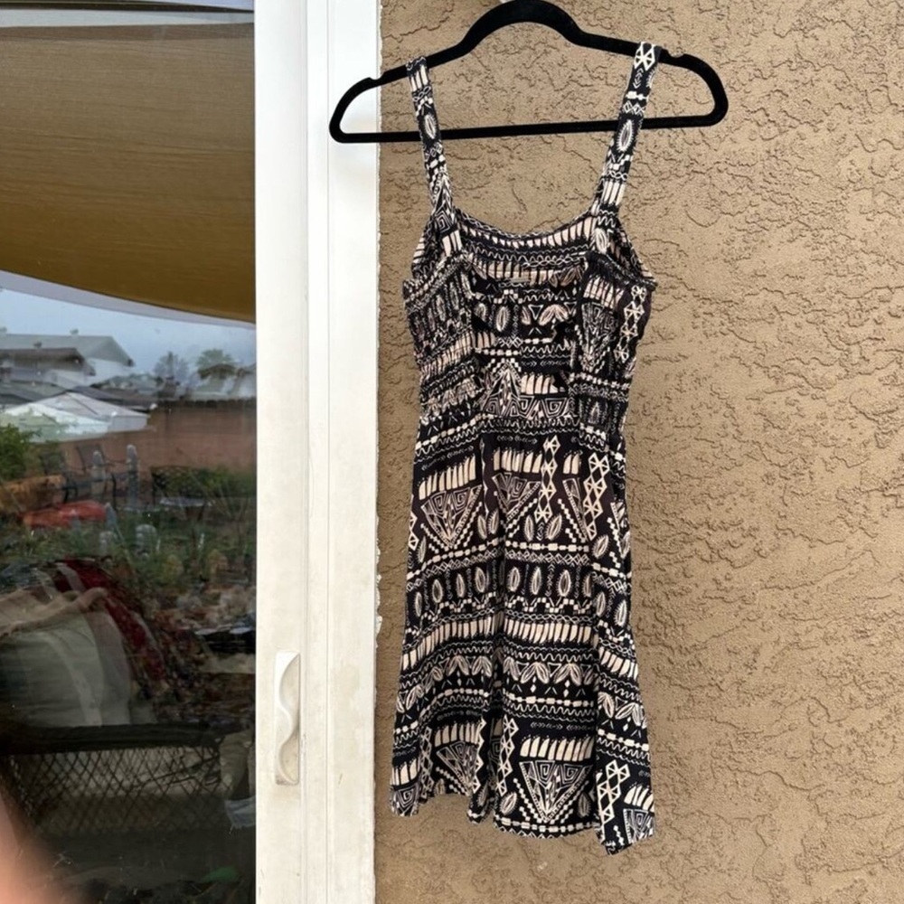 Element Black and White Patterned Dress, women's medium